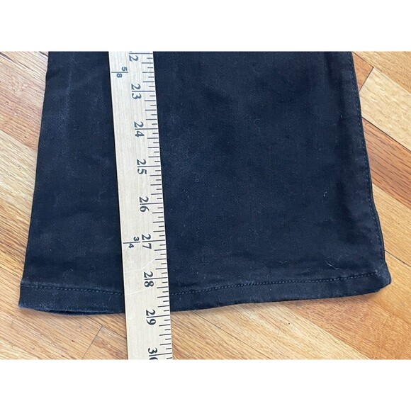 Hollister Women's Jeans Flared Denim Front Slit Hem High-Rise Cotton 26x29 Black - Picture 4 of 9